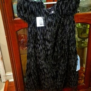 NWT Fringe Off the Shoulder Crepe Cocktail Dress SHO BY TADASHI SHOJI Size 8